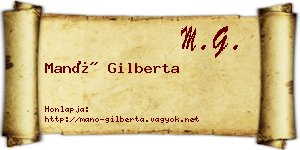 Manó Gilberta névjegykártya